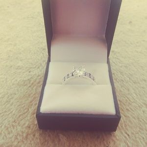 Sterling silver engagement ring.